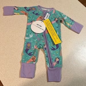 NWT PREEMIE LITTLE SLEEPIES SIGNATURE Mermaid Magic Bamboo Viscose Zippy